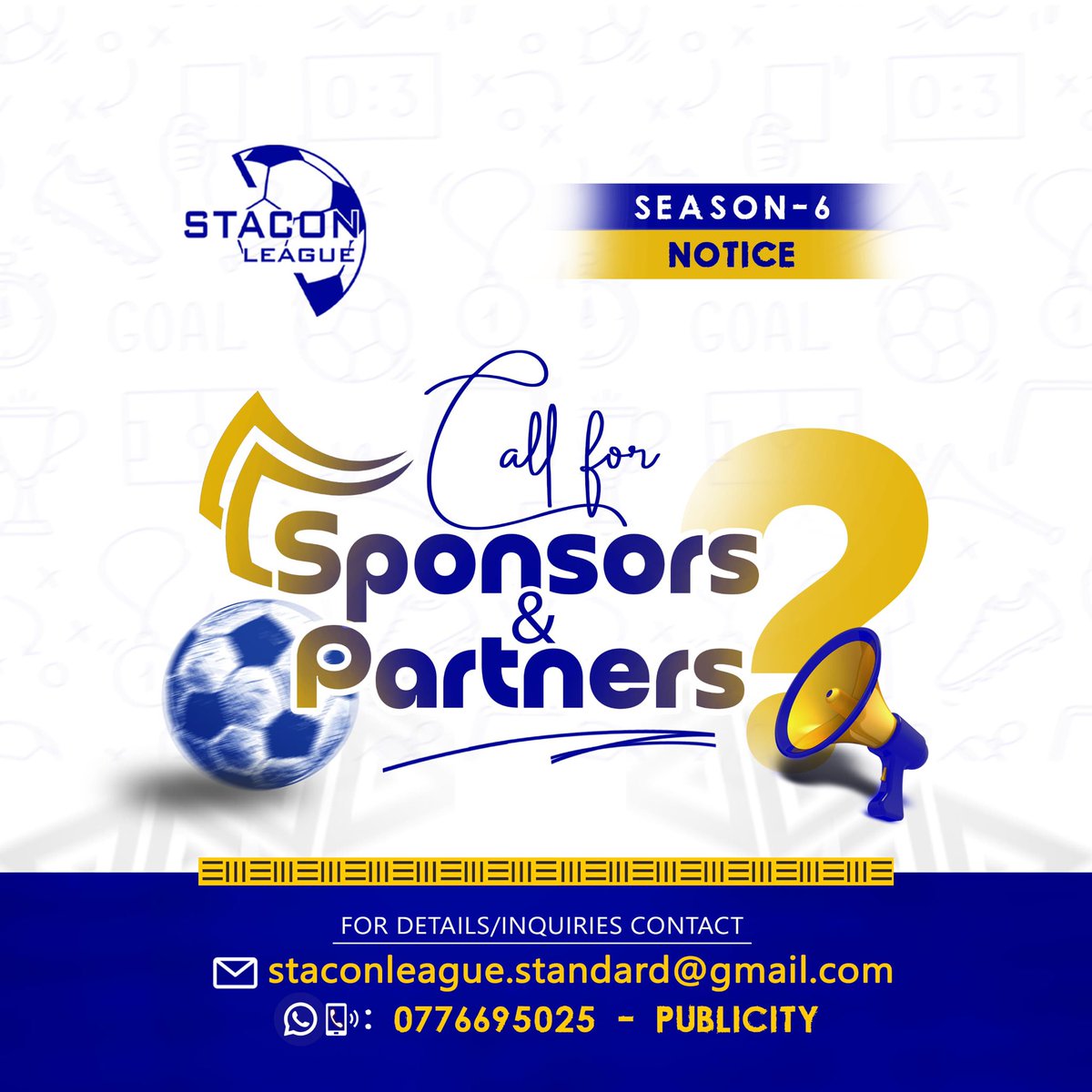 We call upon business owners to partner with us in support of local sports to get an advantage of marketing your brand with us, a platform to extend your services to our fraternity. From medical, insurance academic institutions, sports centers and many businesses categories.
