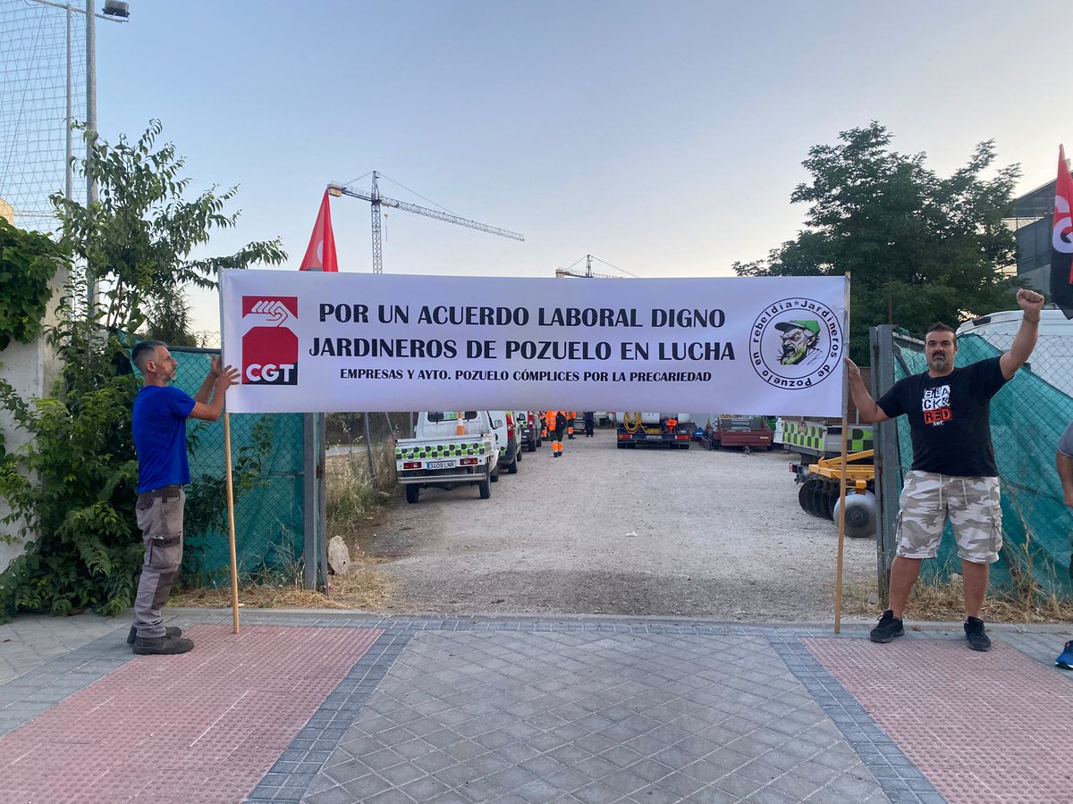 CGT_Madrid's tweet photo. POZUELO | Comienza la 1a jornada de #Huelga en #Pozuelo
#JarineríaPozueloEnLucha
¡#INDITEC, #EULEN y @ayto_pozuelo responsables!
El municipio con la Renta más alta se resiste a negociar.
La lucha es el único camino!
#JardinerxsPozueloEnLucha
@CGT @CGT_Madrid https://t.co/XtFeQRJ1ww