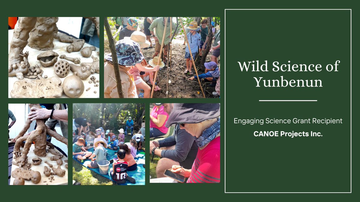 qldscience's tweet photo. Our Engaging Science Grant recipient, Canoe Projects Inc, recently hosted the first event of their Wild Science on Yunbenun series! Over 50 participants joined the team for a morning of muddy discovery, citizen science & cultural sharing #qldscience https://t.co/4z5cNvRrJw