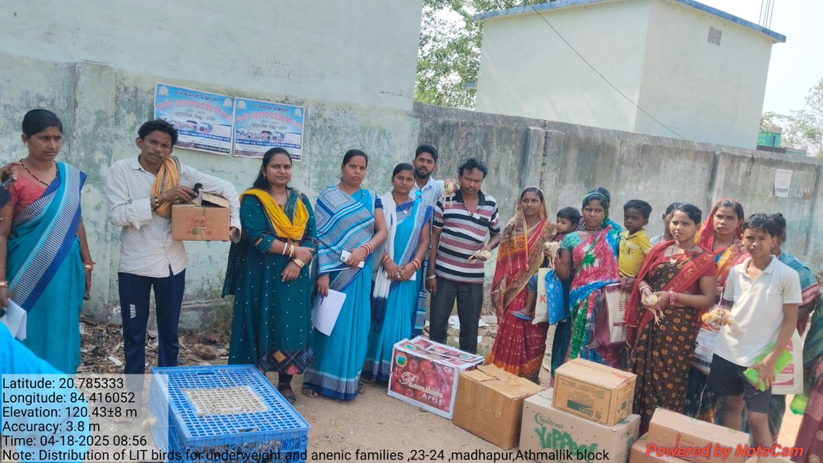 Distribution of LIT birds for underweight and Anemic families  Athmallik block Angul district <a href="/farddepartment/">Fisheries & ARD Department</a>