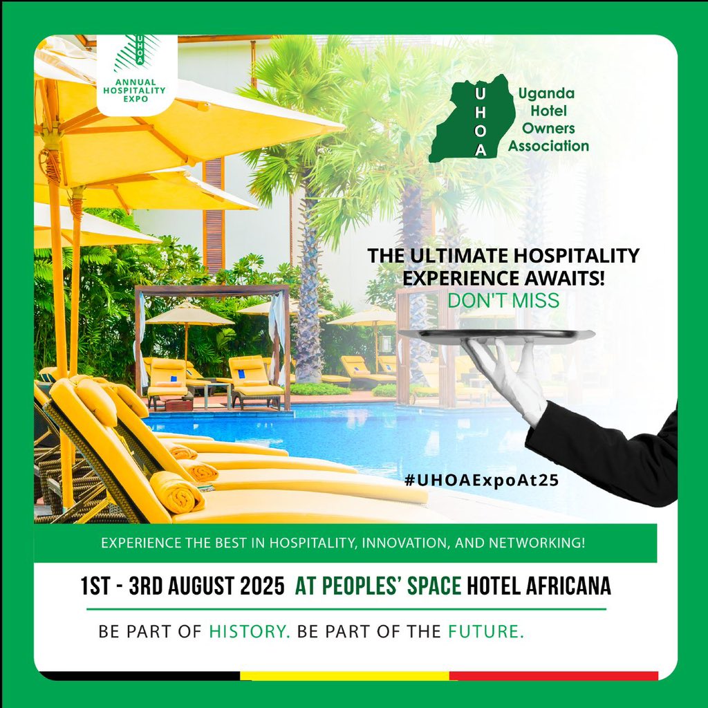 SheillahKhadie's tweet photo. Join us at People’s space at hotel Africana come 1st to 3rd August as we celebrate 25 years of hospitality, innovation and networking 
For reservations 📞: 0773810014/0750442284 #UHOAExpoAt25 https://t.co/Odz9r9Ejqm
