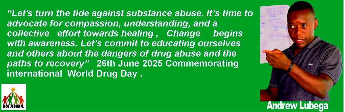 ELI COMMUNITY DEVELOPMENT ASSOCIATION (ECODA) (@ecoda256) on Twitter photo Let's stand together against drug abuse and support one another on the journey to a healthier, drug-free life.<a href="/jkkarungi/">Josephine Karungi</a>
<a href="/MajellaMakumbi/">Makumbi Gerald Majella</a> <a href="/JosephineAfaay1/">Josephine Afaayo</a> <a href="/DorynClara/">Doreen Nassiwa</a> <a href="/yaliuganda/">YALI Uganda</a> <a href="/MinofHealthUG/">Ministry of Health- Uganda</a> <a href="/AKasingye/">AIGP(Rtd) Asan Kasingye</a> <a href="/kasiryerogers/">Rogers Kasirye</a> <a href="/MutaaweRogers/">Mutaawe Rogers</a> <a href="/RogersKasirye1/">Rogers Kasirye</a> <a href="/barbara_nak/">Barbara Nakijoba</a> <a href="/UNODC/">UN Office on Drugs & Crime</a> Let's stand together against drug abuse and support one another on the journey to a healthier, drug-free life.<a href="/jkkarungi/">Josephine Karungi</a>
<a href="/MajellaMakumbi/">Makumbi Gerald Majella</a> <a href="/JosephineAfaay1/">Josephine Afaayo</a> <a href="/DorynClara/">Doreen Nassiwa</a> <a href="/yaliuganda/">YALI Uganda</a> <a href="/MinofHealthUG/">Ministry of Health- Uganda</a> <a href="/AKasingye/">AIGP(Rtd) Asan Kasingye</a> <a href="/kasiryerogers/">Rogers Kasirye</a> <a href="/MutaaweRogers/">Mutaawe Rogers</a> <a href="/RogersKasirye1/">Rogers Kasirye</a> <a href="/barbara_nak/">Barbara Nakijoba</a> <a href="/UNODC/">UN Office on Drugs & Crime</a>