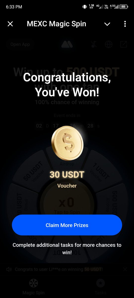 Arifleo_88's tweet photo. @MEXC_Official #MEXC
#MEXCMagicSpin
Mexc uid : 08753733 https://t.co/Zk8BnBF10r
