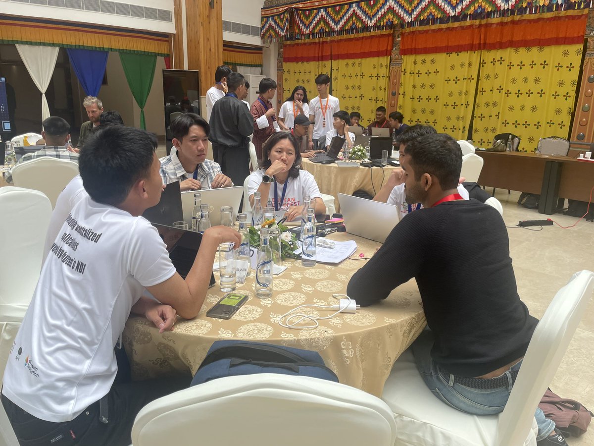 Aya Miyaguchi (@ayamiyagotchi) on Twitter photo Day 2 at Bhutan’s first hackathon with international participants! 🇧🇹⛰️
Local hackers are building apps powered by their national digital ID — soon-to-be more decentralized — with mentorship magic from <a href="/austingriffith/">Austin Griffith</a> <a href="/ShivBhonde/">Shiv Bhonde</a> and <a href="/blockdeveth/">blockdev</a> <a href="/hunterhchang/">Hunter Chang</a> together with local Day 2 at Bhutan’s first hackathon with international participants! 🇧🇹⛰️
Local hackers are building apps powered by their national digital ID — soon-to-be more decentralized — with mentorship magic from <a href="/austingriffith/">Austin Griffith</a> <a href="/ShivBhonde/">Shiv Bhonde</a> and <a href="/blockdeveth/">blockdev</a> <a href="/hunterhchang/">Hunter Chang</a> together with local