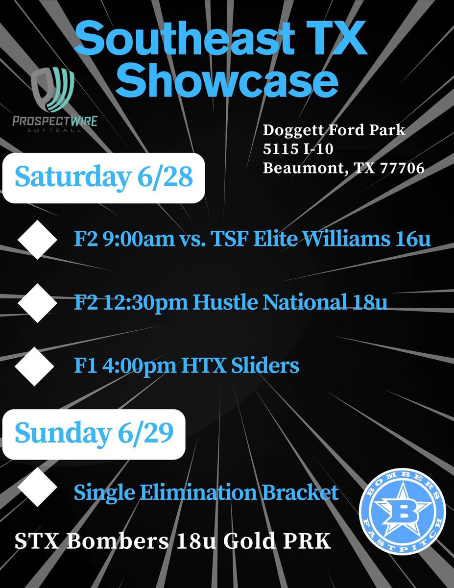 We are headed to Beaumont this weekend to play in the Prospect Wire Southeast TX Showcase.