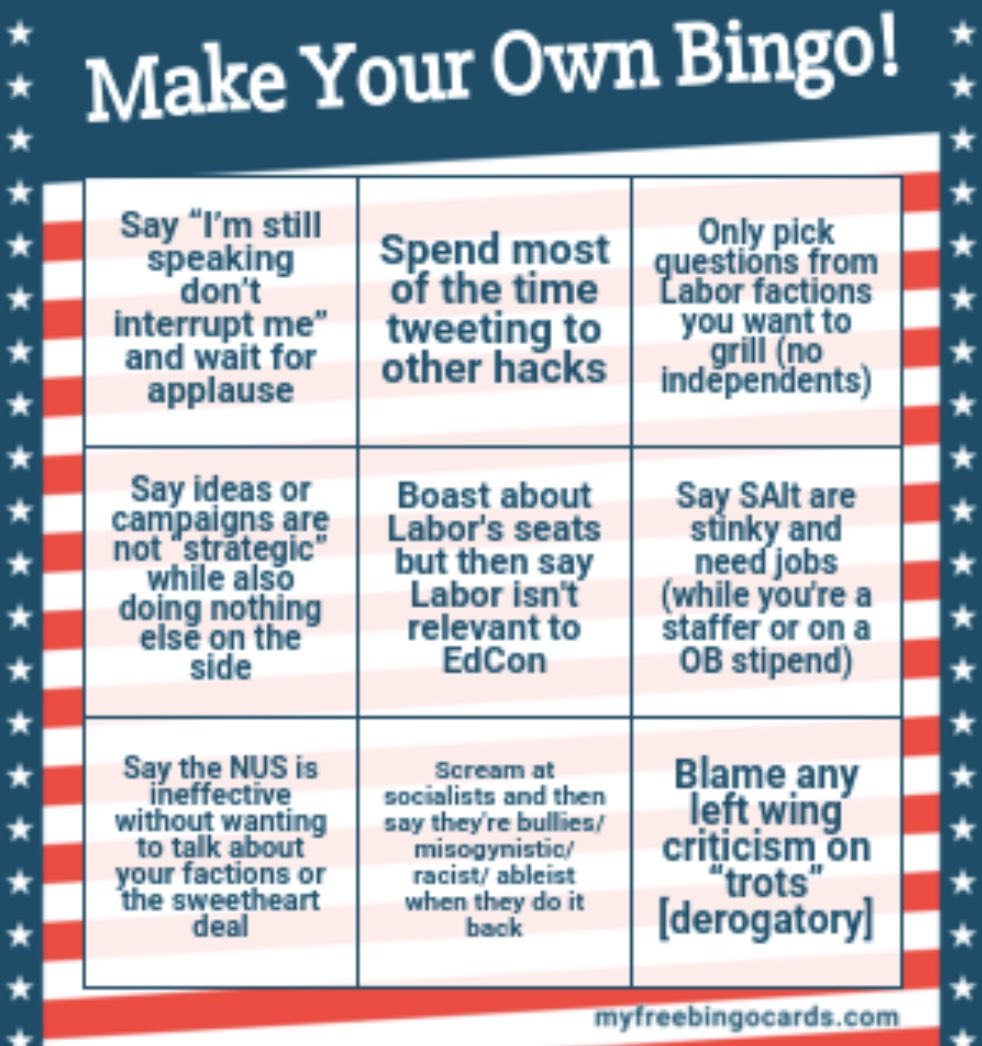 gracestreeeet's tweet photo. EdCon winners: Canberra local pubs, my bingo sheet, splinter factions
EdCon losers: my brain, students, the movement
#nusedcon25 https://t.co/ItHgiuwTiG