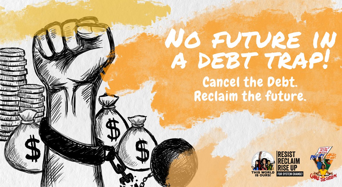 APMDD India (@apmdd_ind) on Twitter photo Cancel the Debt! Debt is strangling the Global South. We need full, unconditional debt cancellation and a just financial architecture that puts people and the planet first. Debt payments are draining resources that should be used for rights, public services, and climate action. Cancel the Debt! Debt is strangling the Global South. We need full, unconditional debt cancellation and a just financial architecture that puts people and the planet first. Debt payments are draining resources that should be used for rights, public services, and climate action.