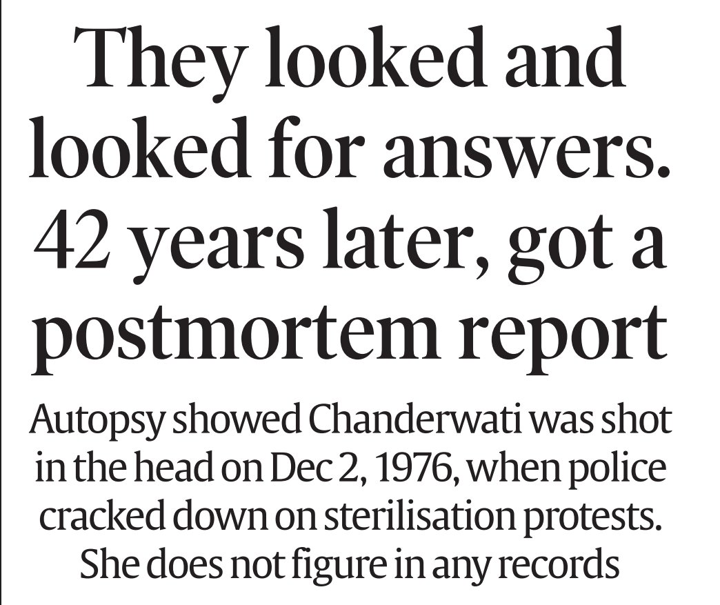 Abhimanyu Hazarika (@ab_hazardous) on Twitter photo Revisiting Pipli 50 years after the Emergency, I spoke to the kin of a woman shot dead by police but with no record of it for several decades.
Superbly edited by <a href="/shalinilanger/">shalini langer</a>
Read here: indianexpress.com/article/politi… Revisiting Pipli 50 years after the Emergency, I spoke to the kin of a woman shot dead by police but with no record of it for several decades.
Superbly edited by <a href="/shalinilanger/">shalini langer</a>
Read here: indianexpress.com/article/politi…