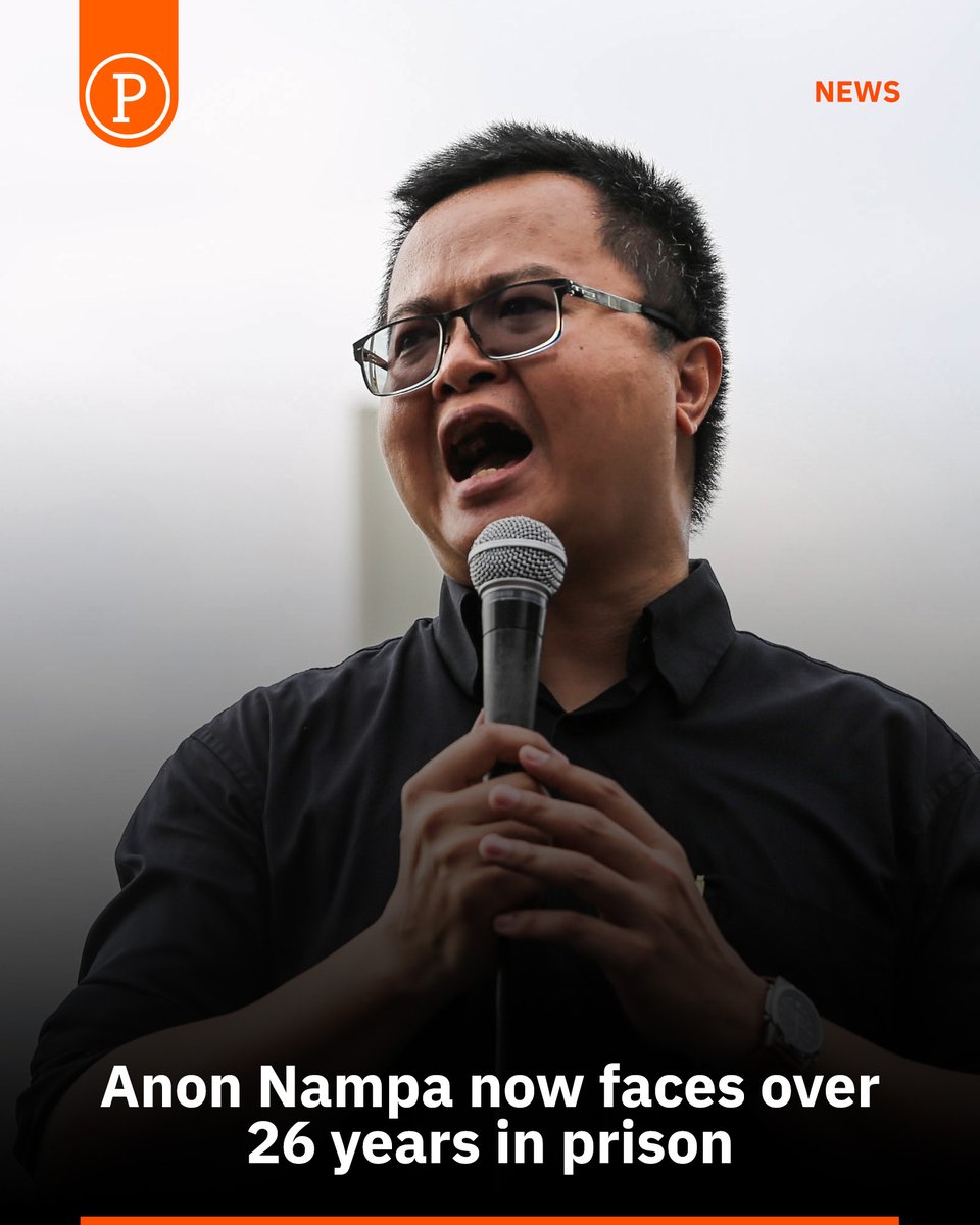 Human rights lawyer and activist Anon Nampa now faces over 26 years in prison after he was found guilty on one more count of royal defamation for a speech given at a pro-democracy protest on 2 December 2020 and sentenced to 2 years and 8 months in prison.

He was found guilty