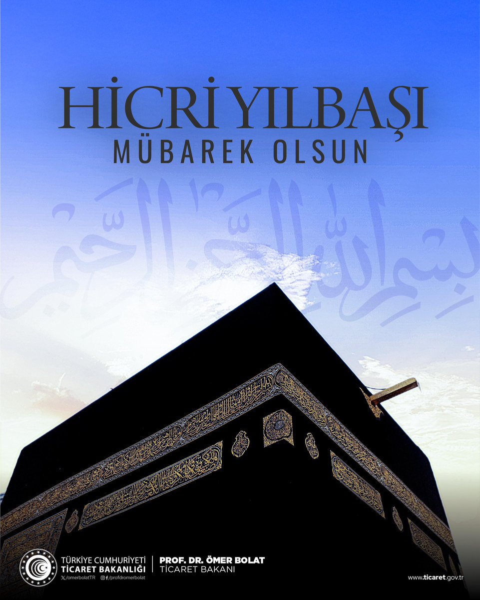 Aziz milletimizin, gönül coğrafyamızın ve bütün İslâm âleminin 1447’nci hicrî yılını en kalbî duygularımla tebrik ediyorum.

Rabbimden niyazım odur ki bu mübarek başlangıç; sağlık, huzur, bereket ve barışı yeryüzünün her köşesine hakim kılsın, ticaret yollarımızı bollukla,