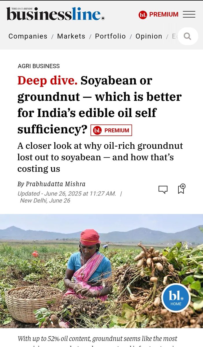 Amid a lot of influence by supplying countries of #soybean oil, #palmoil  on #Indian edible oil policy what is way forward?
Read <a href="/businessline/">businessline</a>