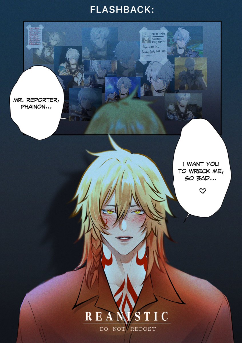 #phaidei : ⚠️ freak4freak AU (Pt. 2)
Reporter! Phainon, Idol! Mydei.

Dream comes true?