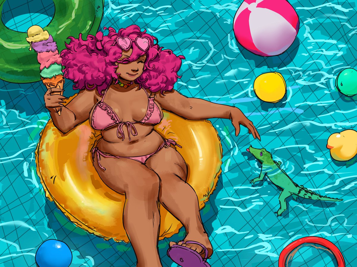 Pinkie at the pool