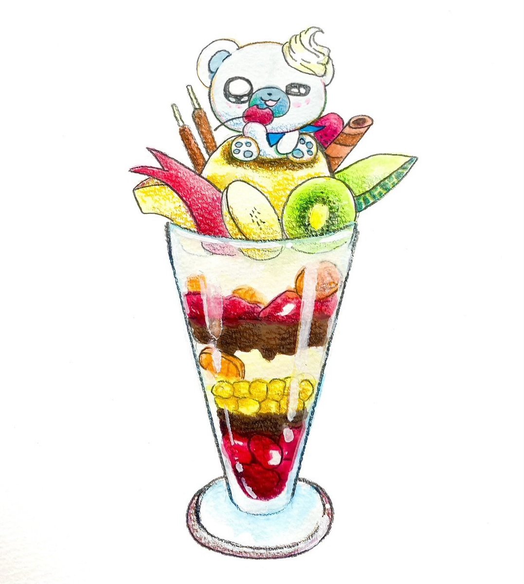 HaierJapan's tweet image. 今日は #パフェの日 🍨
パフェの語源であるフランス語の「parfait」が「完全な」という意味を持つことから、1950年6月28日に日本プロ野球史上初の完全試合(パーフェクトゲーム)を達成した日にちなんで制定されました✨
#Haier #イラスト #ハイアール #今日はなんの日 #レイトくんと仲良くしたい