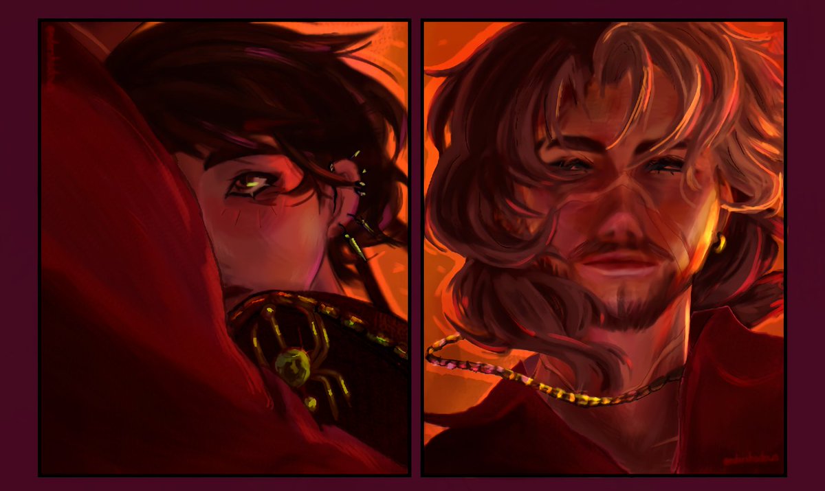 Los que se pelean se quieren 👁

(Falta otra cosita pero esto ya estaba listo entonces 🫴)

#guapoduo 
#guapoduofanart