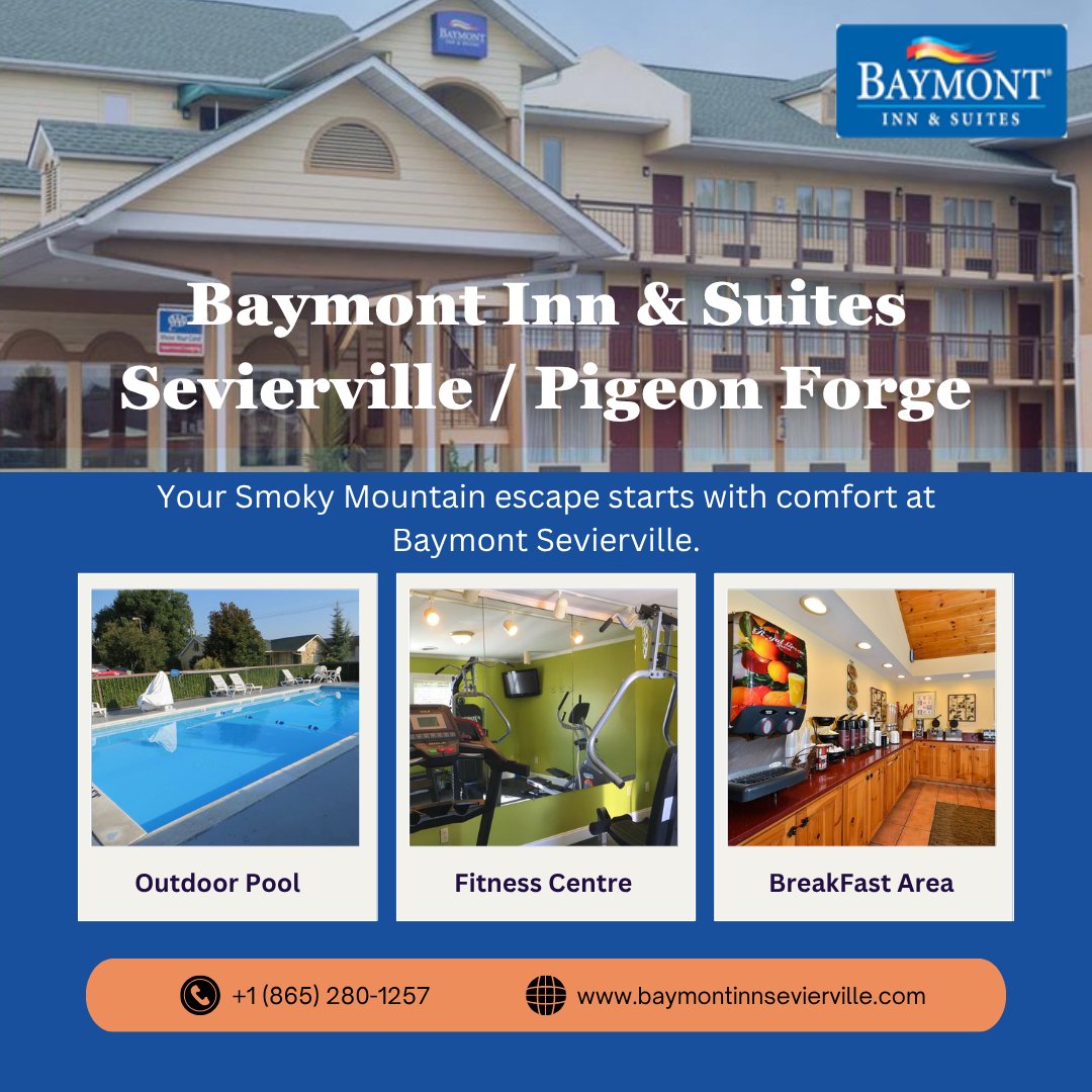 SeviervilleInn's tweet photo. Close to the Smokies! Enjoy scenic comfort with free breakfast, pool access, and peaceful accommodations.
Click Now :- https://t.co/J3q7kvOep3
Call Now :- +1 (865) 280-1257
 #SmokyMountainStay #BaymontSevierville #RelaxAndExplore #SeviervilleInn #BookNow https://t.co/Cp3VPeZPyj