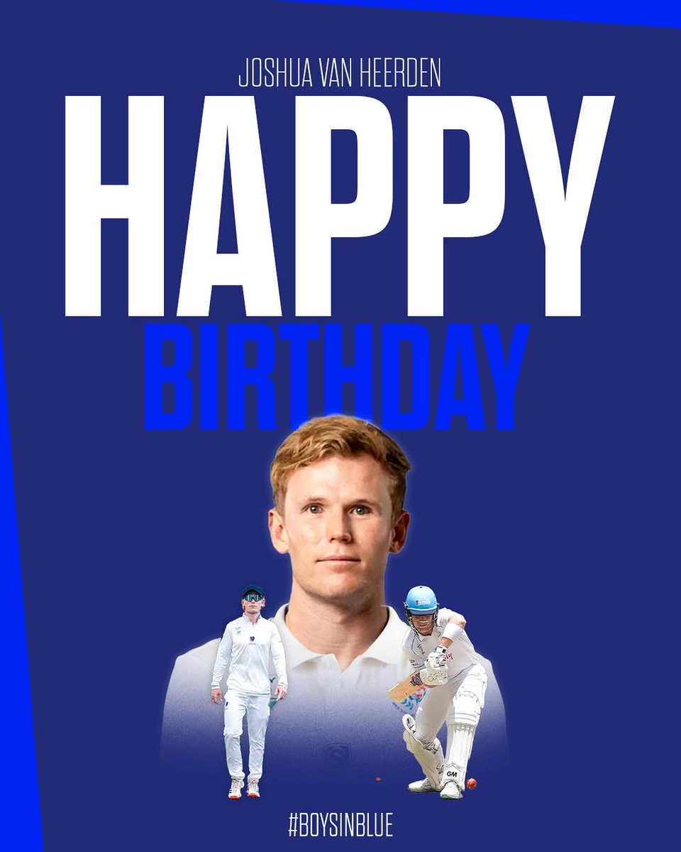 WP_Blitz's tweet image. Happy Birthday to new recruit Joshua Van Heerden.
Wishing you many more years full of joy and runs
#westernprovince #boysinblue💙 #wsbwp🧡 #breakingboundaries #wpcricket #capetown #newlands
