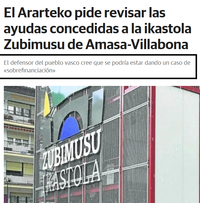 Eiderberazadi's tweet photo. Zaharrak berri! 
Finantzaketa bikoitzaren egoera zalantza gabea da.
Oraingoan Villabonan. Aurretik Ordizian. Lekeition kriston kiratsa eta Gipuzkoako udalerri askotan ere bai.
Lankidetza publiko pribatua komeni zaidanean. 
https://t.co/0kthlwpw20 https://t.co/jOiEDjCNjj