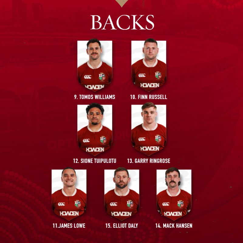 lionsofficial's tweet photo. Our team for Saturday night's Tour opener in Perth! 🦁

#Lions2025