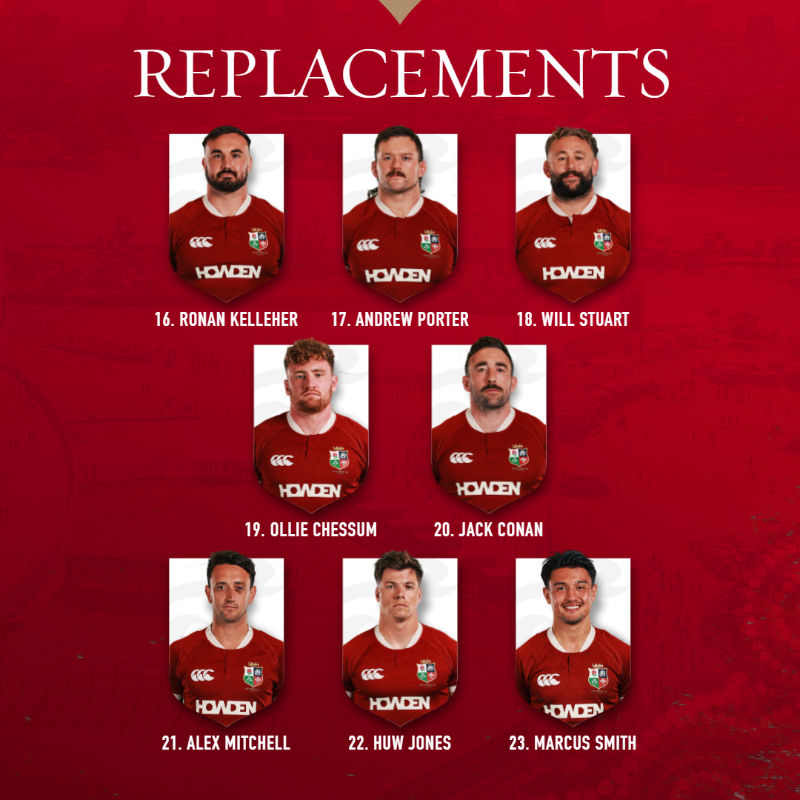 lionsofficial's tweet photo. Our team for Saturday night's Tour opener in Perth! 🦁

#Lions2025