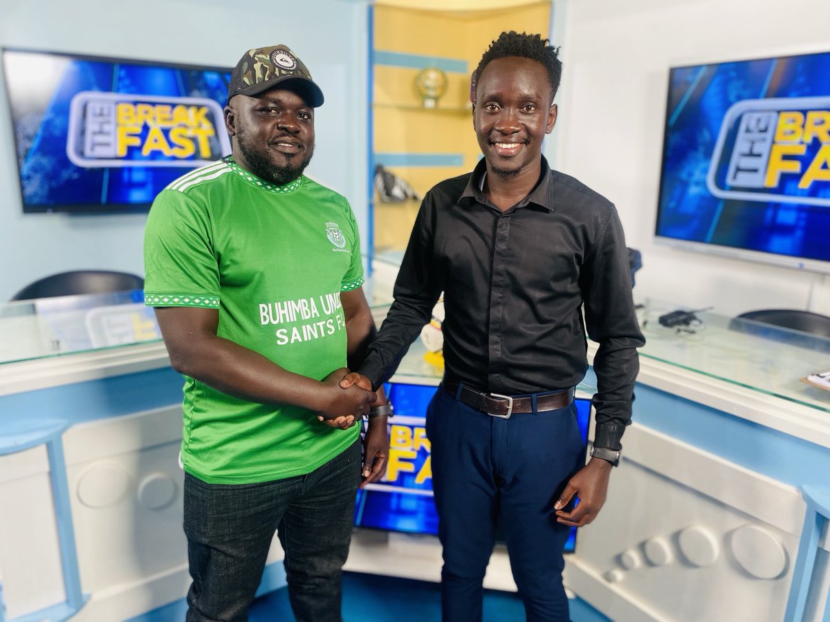 Godson Ocira (@godsonocira) on Twitter photo What a journey β¦<a href="/BuhimbaF/">Buhimba United Saints FC</a>β© have had.!!
Their promotion to β¦<a href="/UPL/">StarTimes Uganda Premier League</a>β© has given birth to a new derby in Bunyoro.
Yesterday the club assistant coach eloquently shared with us the story of resilience on the #FUFATvBreakfast
β¦<a href="/fufatv1/">FUFA Tv</a>β© β¦<a href="/KerenNatukunda/">Keren Akiiki</a>β© What a journey β¦<a href="/BuhimbaF/">Buhimba United Saints FC</a>β© have had.!!
Their promotion to β¦<a href="/UPL/">StarTimes Uganda Premier League</a>β© has given birth to a new derby in Bunyoro.
Yesterday the club assistant coach eloquently shared with us the story of resilience on the #FUFATvBreakfast
β¦<a href="/fufatv1/">FUFA Tv</a>β© β¦<a href="/KerenNatukunda/">Keren Akiiki</a>β©