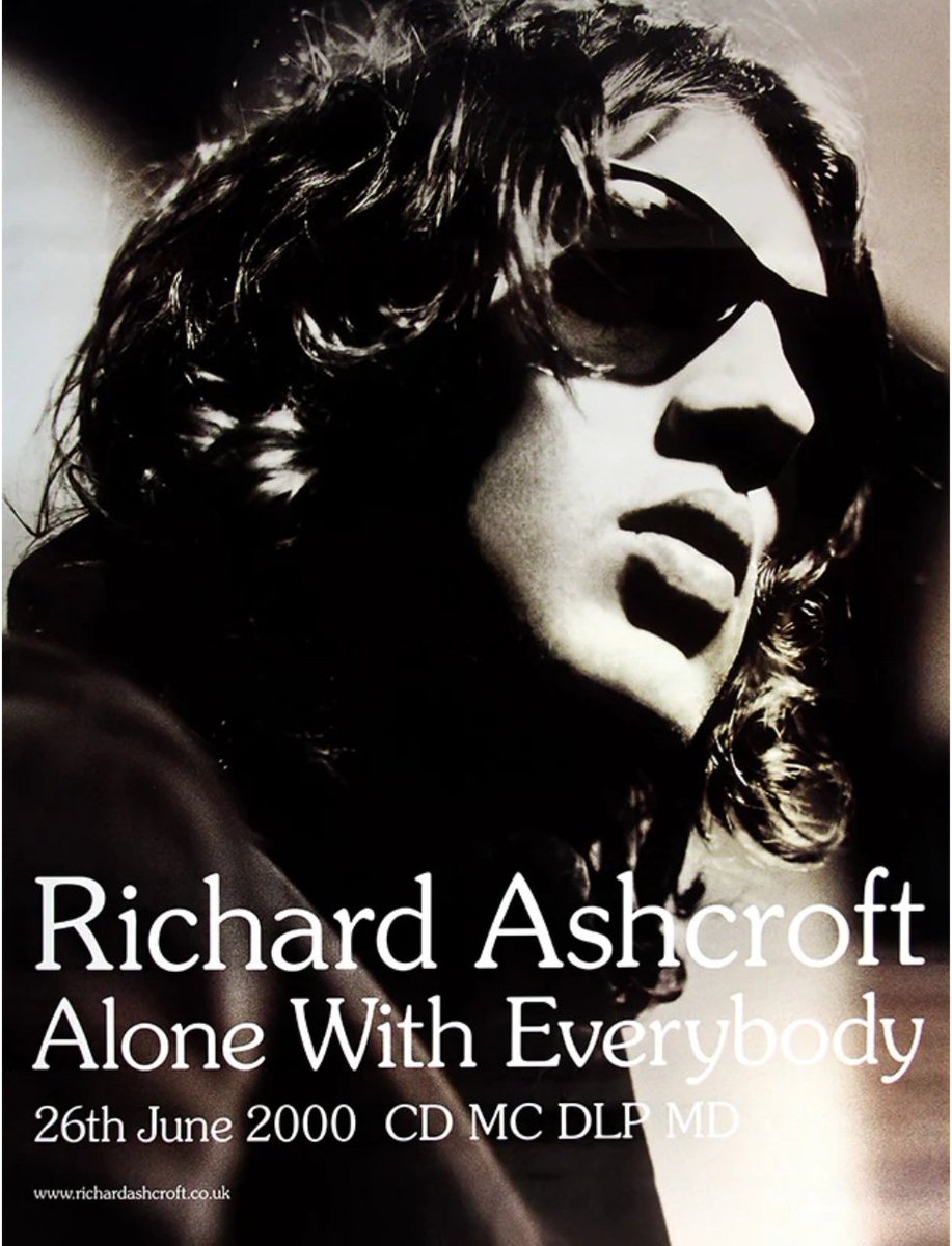 ShiiineOn_'s tweet image. #OnThisDay in 2000

Richard Ashcroft released his debut solo album ● Alone With Everybody