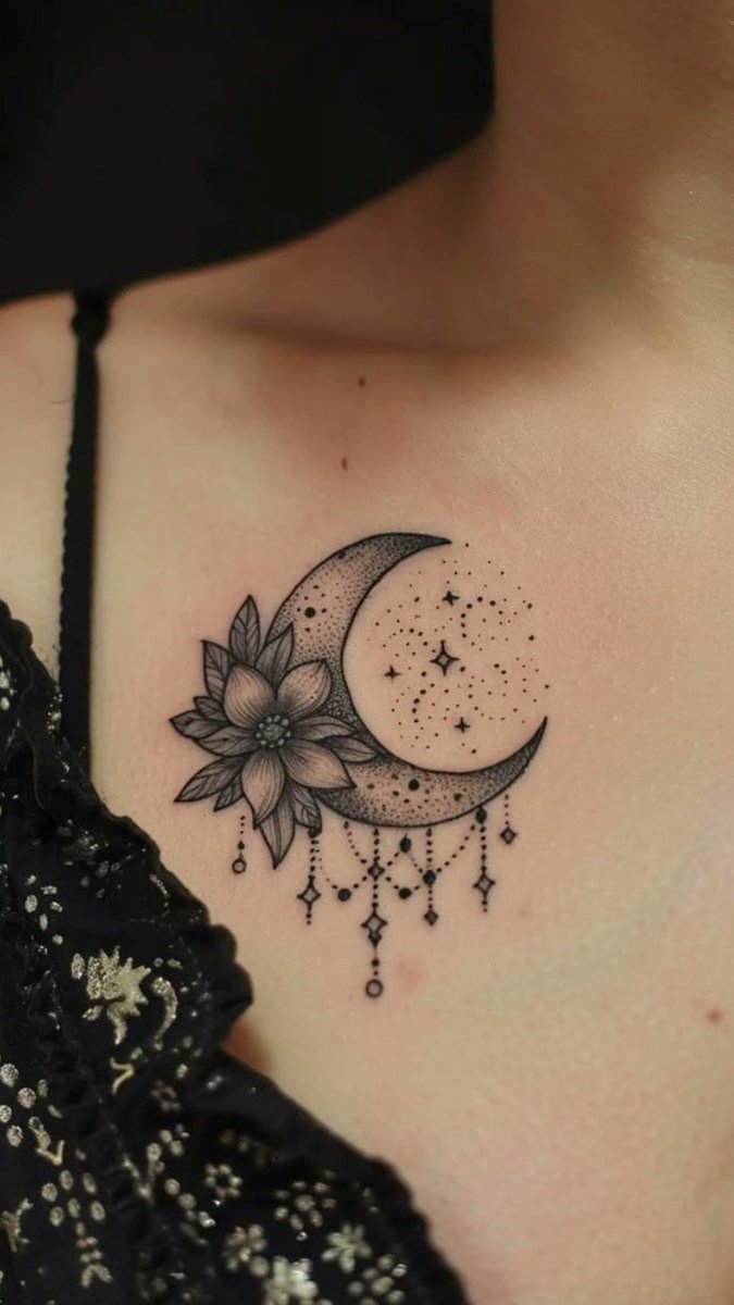 Crecent moon floral concept 🌙