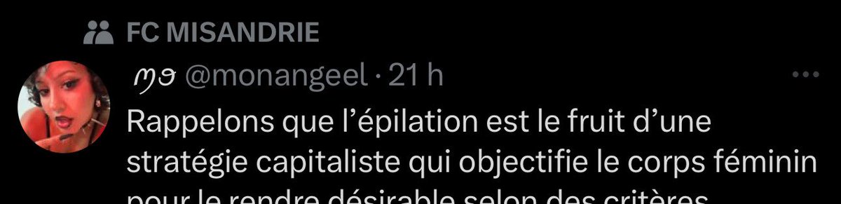 Anodim13's tweet image. Pardon mais il y a que moi que ça choque ? Crée un groupe « FC MISANDRIE » c’est une dinguerie, bannière avec écrit « kill all men » et je parle même pas de la description.
C’est tout autant grave que de crée un groupe « FC MISOGINE »
(Btw je suis d’accord avec le tweet)