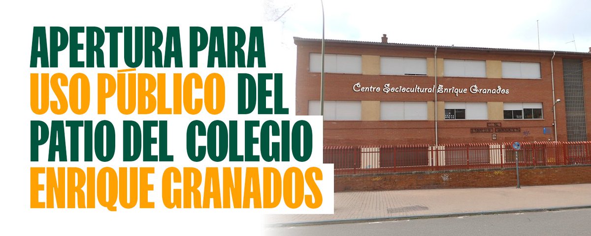 Firma para que el Enrique Granados en el Barrio de Begoña sea de uso público. <a href="/AsocVecBegona/">Asoc.Vec.Begoña</a> 👆👆👆