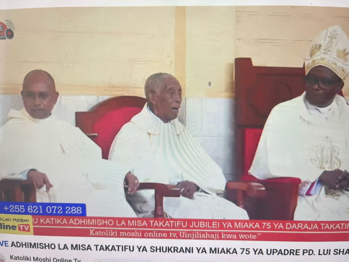75 years of priesthood,  106 years of age. The only surviving child of the family. Fr. Lui Shayo of Moshi, Tanzania.
