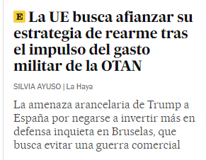 Un día más para preguntarse qué coño pintamos en la OTAN y en la UE de la Guerra y el Capital.