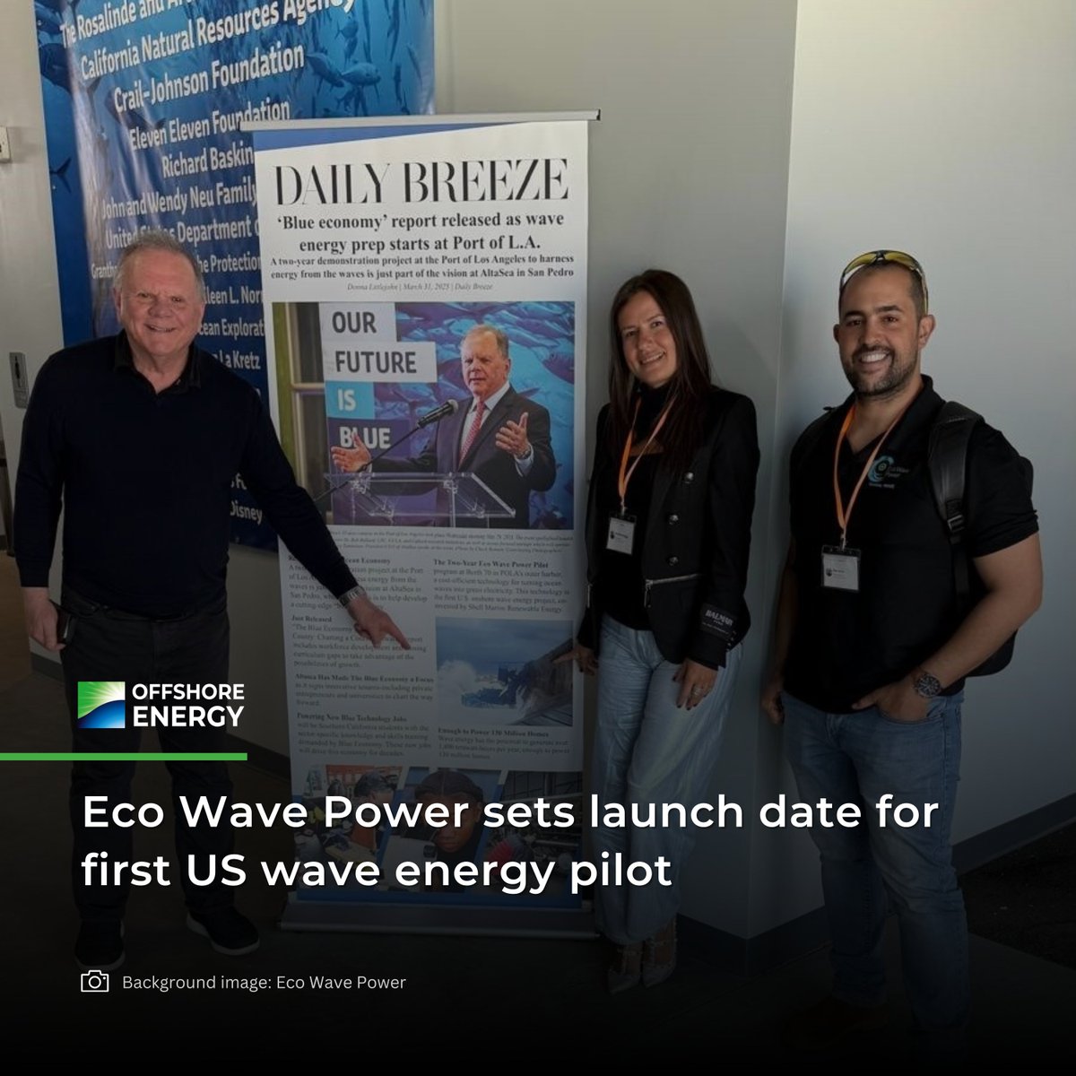 Offshore Energy - Marine Energy (@tetoday) on Twitter photo “We are now fully aligned on the launch timeline and are excited to welcome partners, press, and policymakers to witness the future of #oceanenergy in action—right here at the Port of LA,” said <a href="/InnaBraverman/">Inna Braverman</a>, CEO of <a href="/EcoWavePower/">Eco Wave Power</a>.
Full story: offshore-energy.biz/eco-wave-power…
#waveenergy “We are now fully aligned on the launch timeline and are excited to welcome partners, press, and policymakers to witness the future of #oceanenergy in action—right here at the Port of LA,” said <a href="/InnaBraverman/">Inna Braverman</a>, CEO of <a href="/EcoWavePower/">Eco Wave Power</a>.
Full story: offshore-energy.biz/eco-wave-power…
#waveenergy