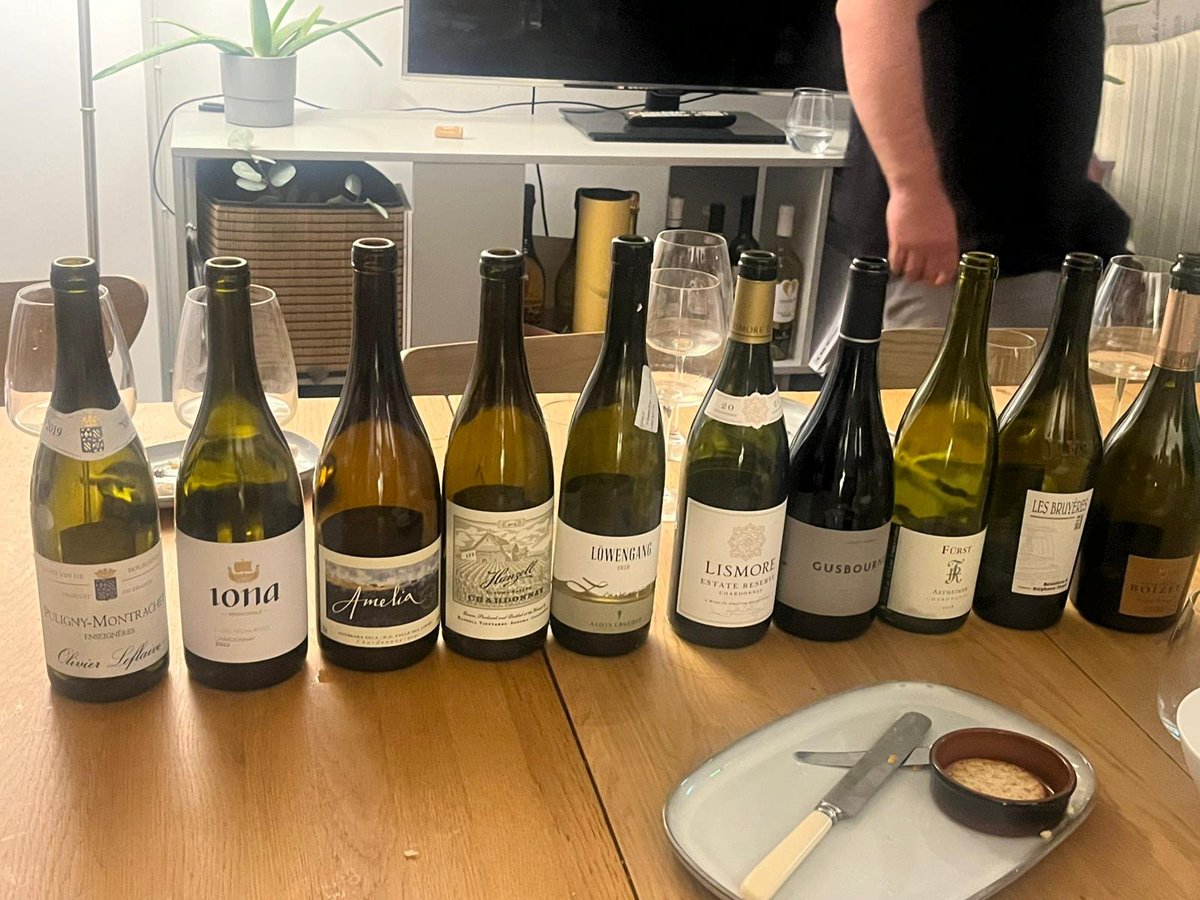 Blind Chardonnay tasting last night... PM 2019 best of the evening and Jura + Furst tied for 2nd and 3rd.