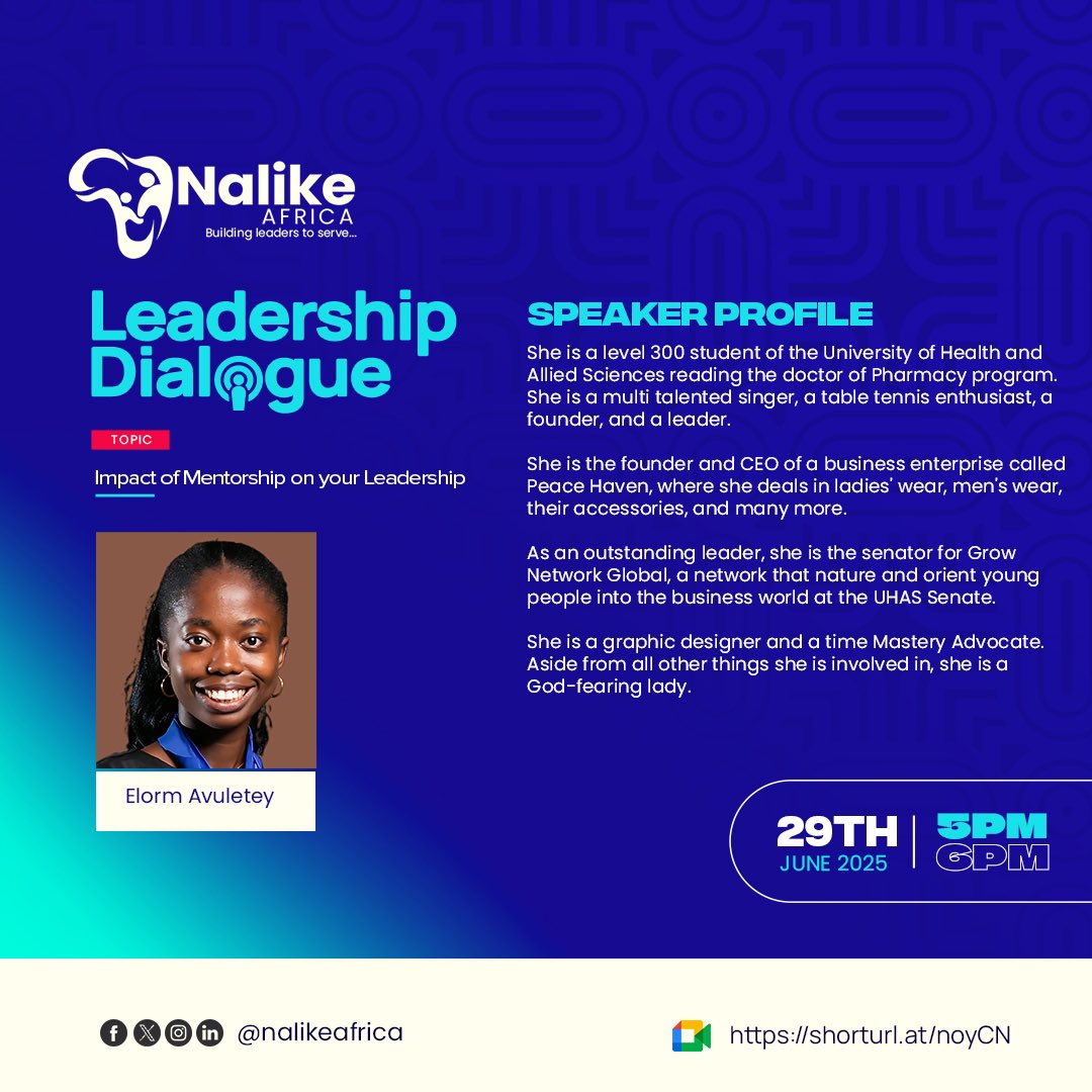 🎯 Leadership isn’t built in isolation - it’s shaped by mentorship! 

Join our panel of inspiring speakers this Sunday, June 29th, at 5PM as we dive deep into how mentorship elevates your leadership journey. 

Be there! 

Register with the link below
shorturl.at/noyCN