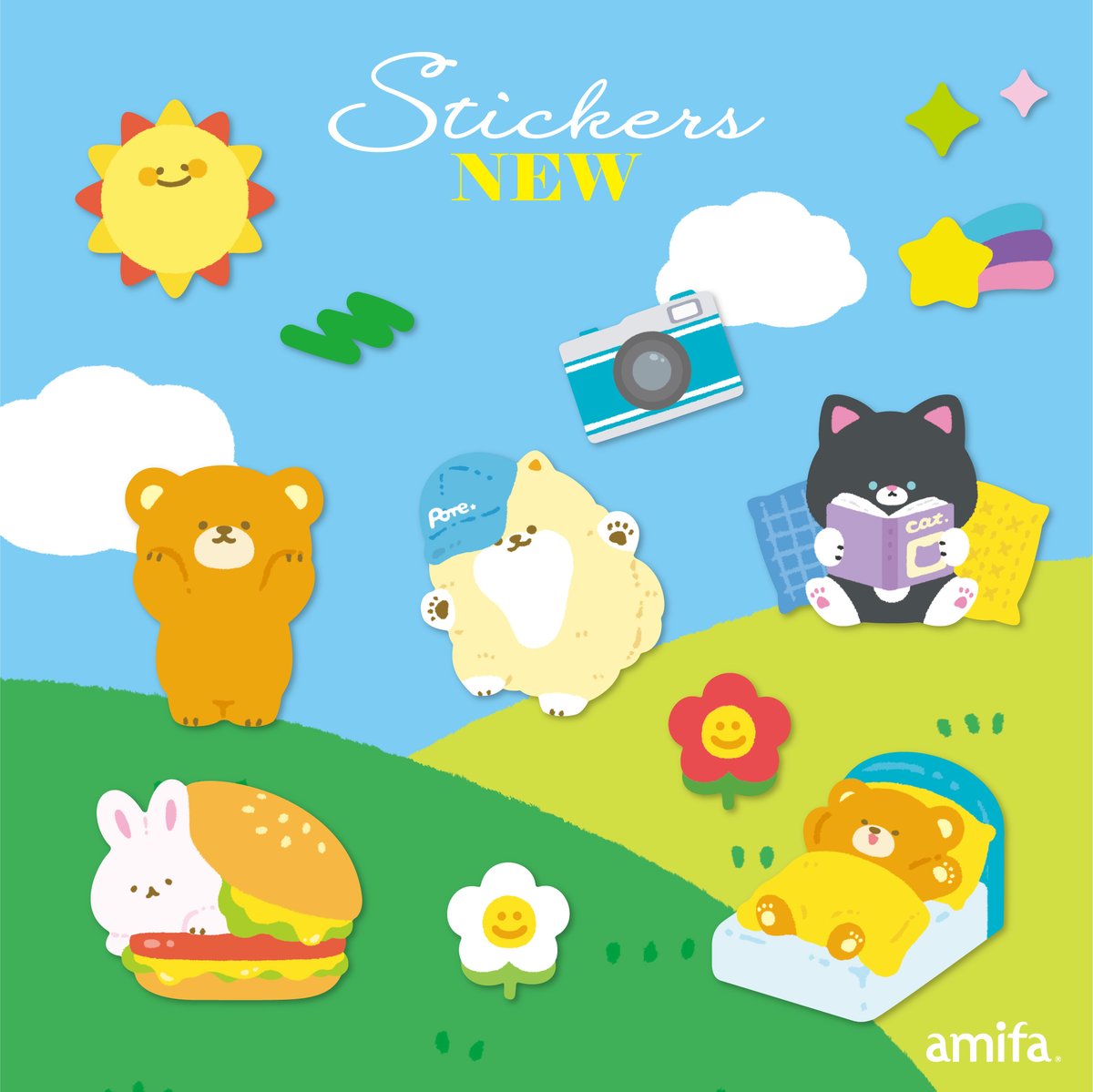 🍔🐻🌼新作シールのご紹介🌼🐻🍔 またまたかわいすぎる新作シールが