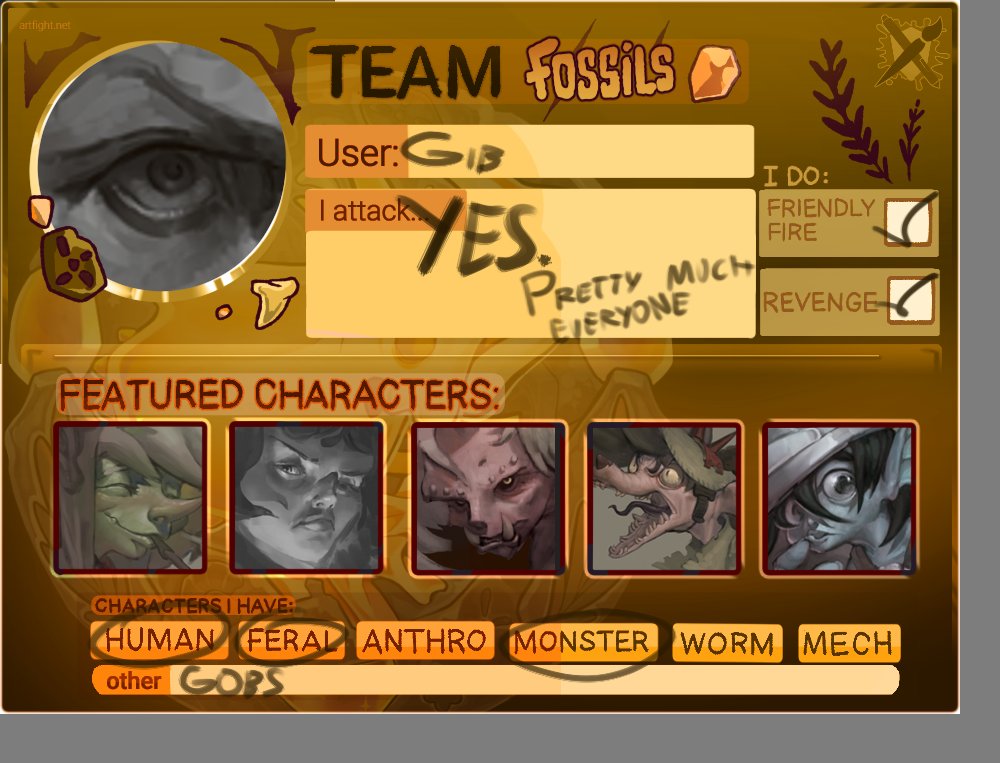 Gib_RutLedge's tweet image. btw if ye wanna have a go
#artfightteamfossils