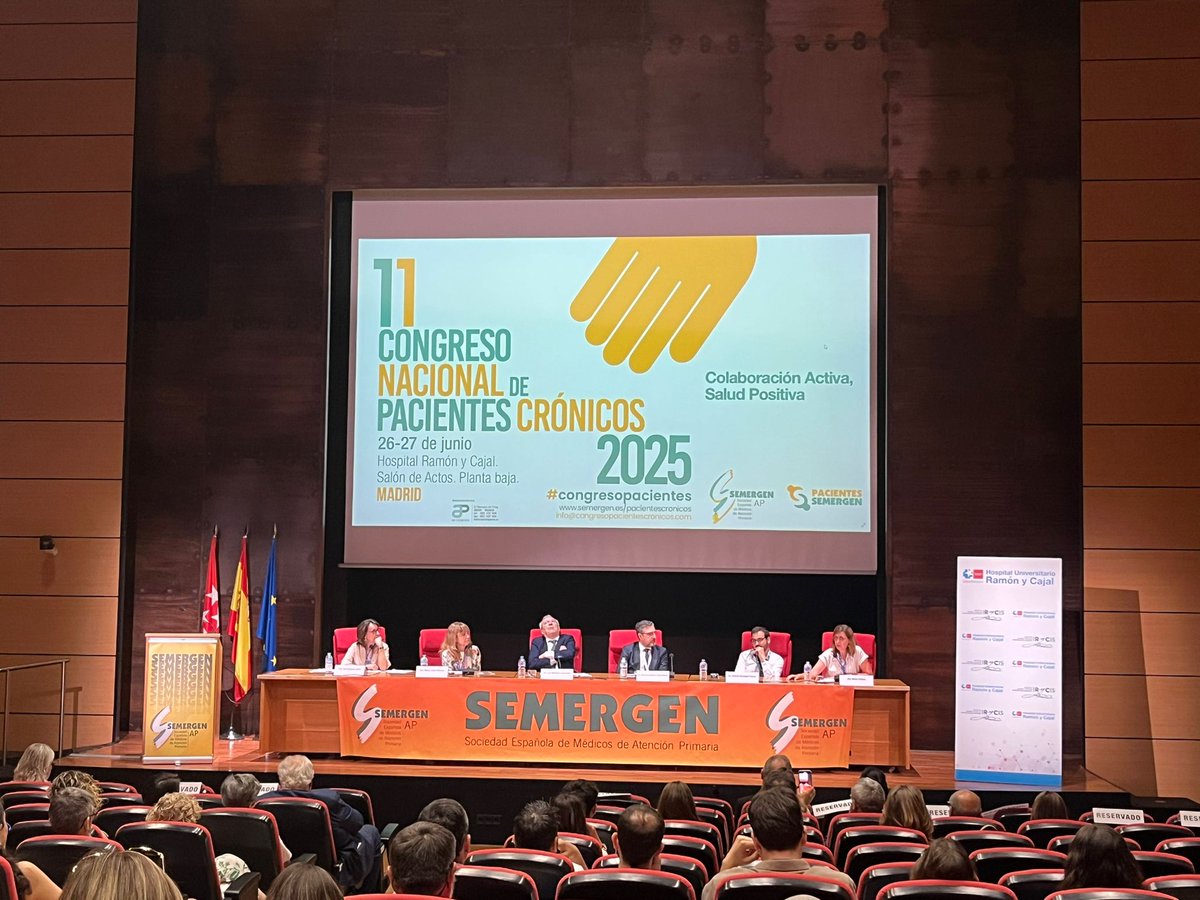 🏥 Nos encontramos en el 11º Congreso Nacional de Pacientes Crónicos, que se celebra en el Hospital Ramón y Cajal de Madrid.  📅 Mañana será la entrega de los Premios VIR durante el acto de clausura.  📲 Puedes seguir todo lo que ocurre con el hashtag #CongresoPacientes. 💚