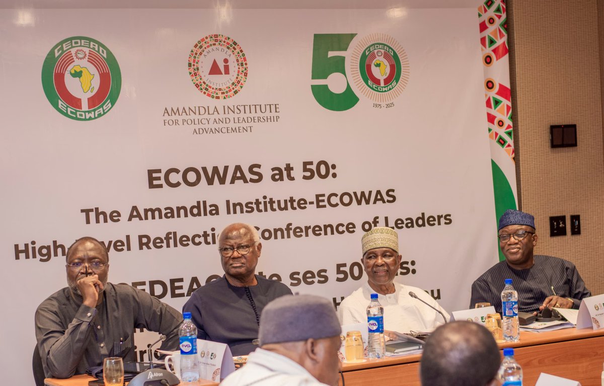 kfayemi's tweet image. The Amandla Institute for Policy and Leadership Advancement was honoured to welcome a distinguished group of leaders and long-serving architects of regional integration to Abuja for the Amandla institute-ECOWAS at 50 High-Level Reflection Conference, held on 24–25 June.…