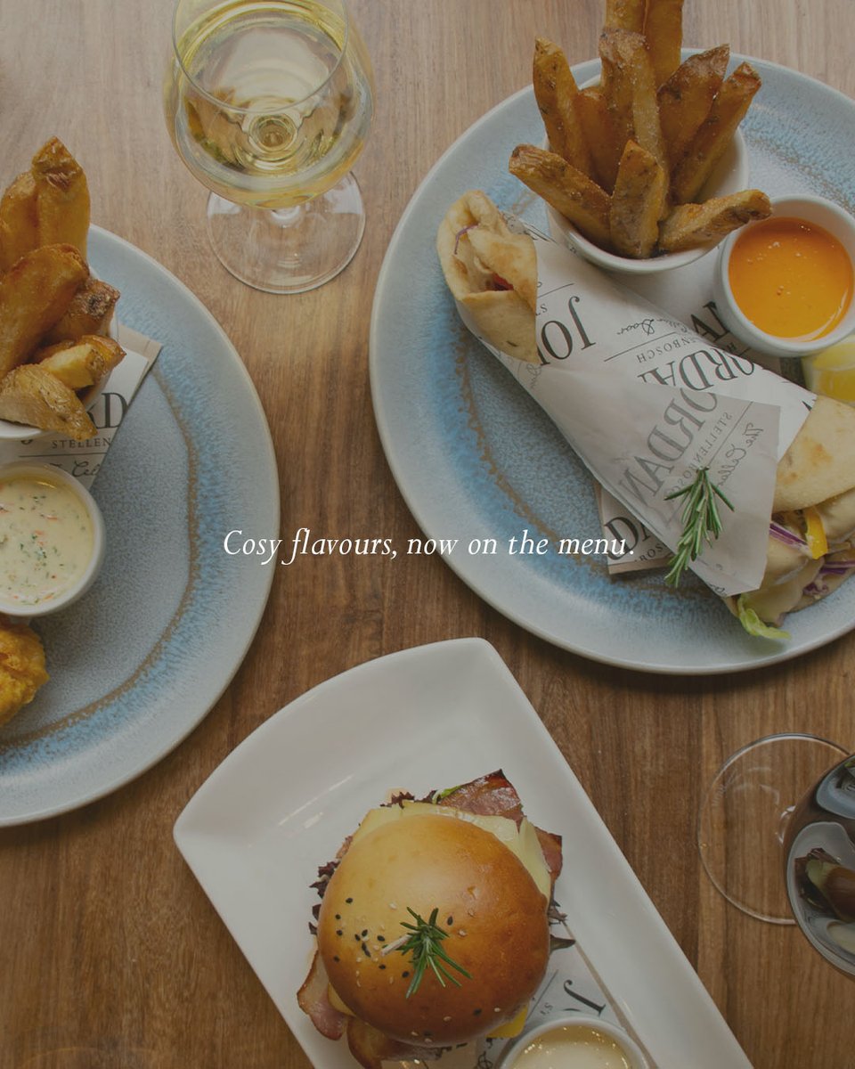 Jordan_Wines's tweet photo. Dive into our new winter delights at The Cellar Door! From the Vegan Gyro's falafel and tangy aubergine to our Beer Battered Fish & Chips with a curried ale twist. Indulge in our upgraded Beef Burger. Book your table at resevations@jordanwines.com. #premiumatplay https://t.co/OcHcU4AimU