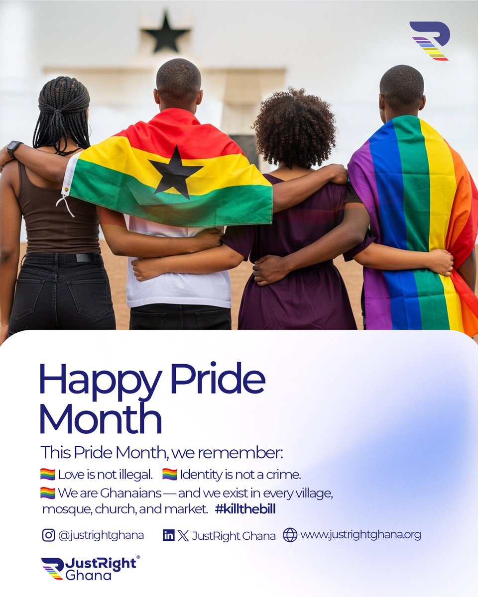 We are here. We are queer. We are Ghanaian.
Love will not be criminalized.
#PrideMonth #LGBTQGhana #killthebill