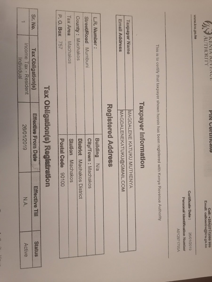 Jackson72274367's tweet photo. @KRACare
Dear KRA,
Kindly confirm how far you have to on this issues.
My spouse lost both email and phone number and she is requesting to change both and add new one. https://t.co/fnKajyadLz