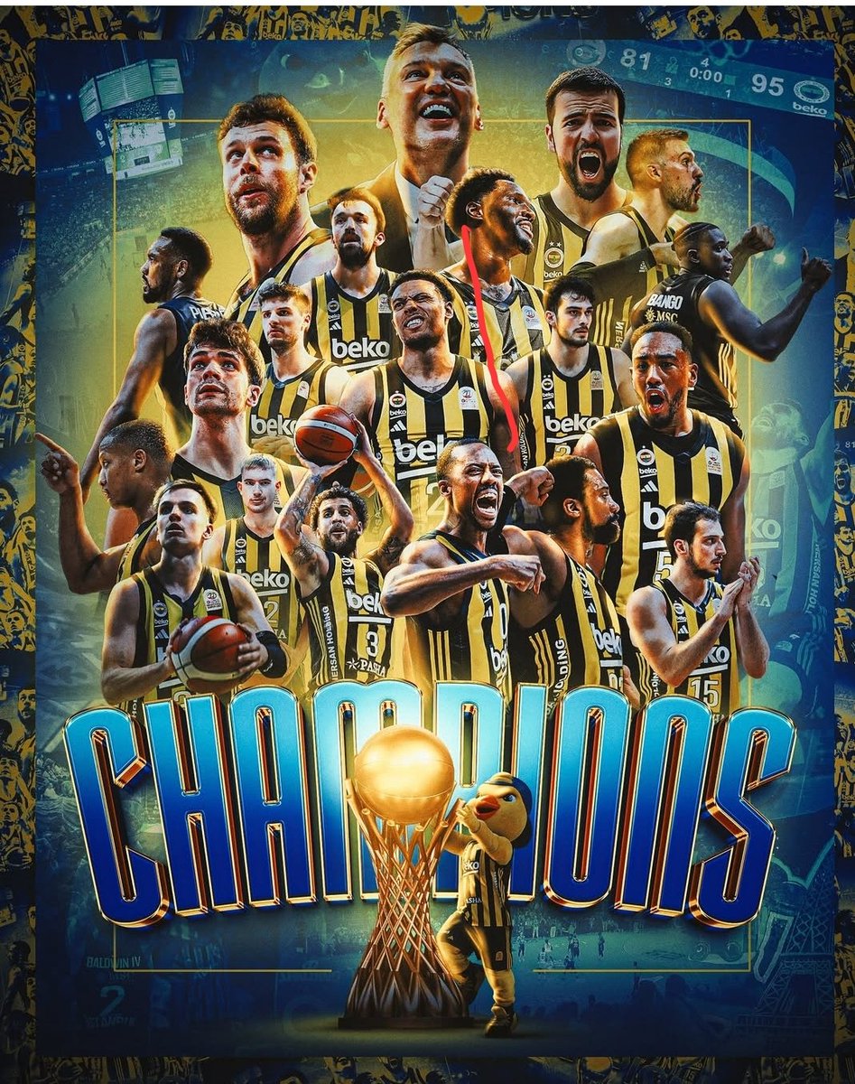 EuroLeague ve Türkiye Kupası’nın ardından Basketbol Süper Ligi şampiyonluğunu da kazanarak sezonu üç kupayla tamamlayan Fenerbahçe Beko’yu kutluyor, tüm oyuncuları, teknik ekibi ve yöneticileri tebrik ediyorum.
