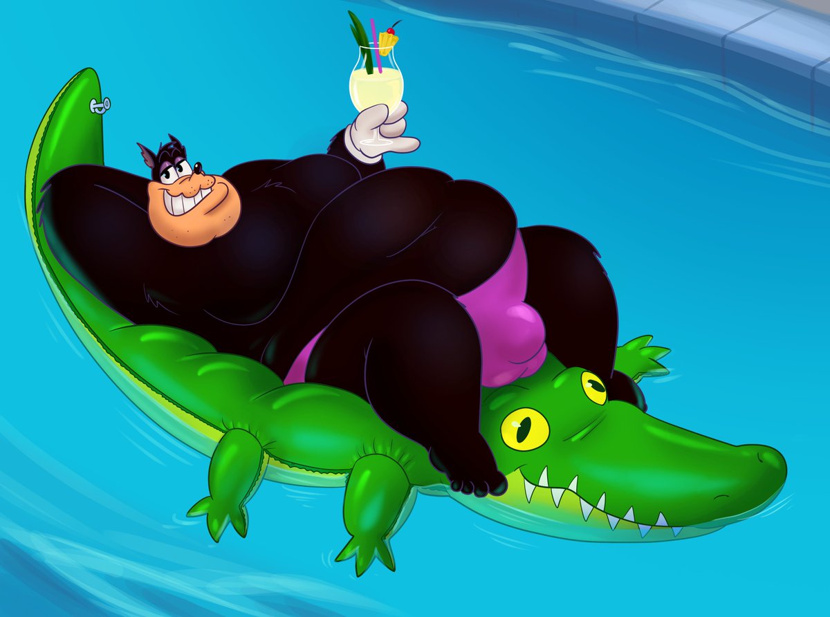 Where else would our big guy be on such a hot and lovely day?