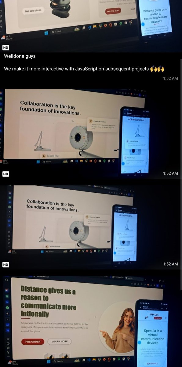 Working on this project really taught me a lot on collaboration......It feels so different and cool working in a team 

And also found a better way to work on the media query......was doing it all wrong before making my codes bulky and unprofessional