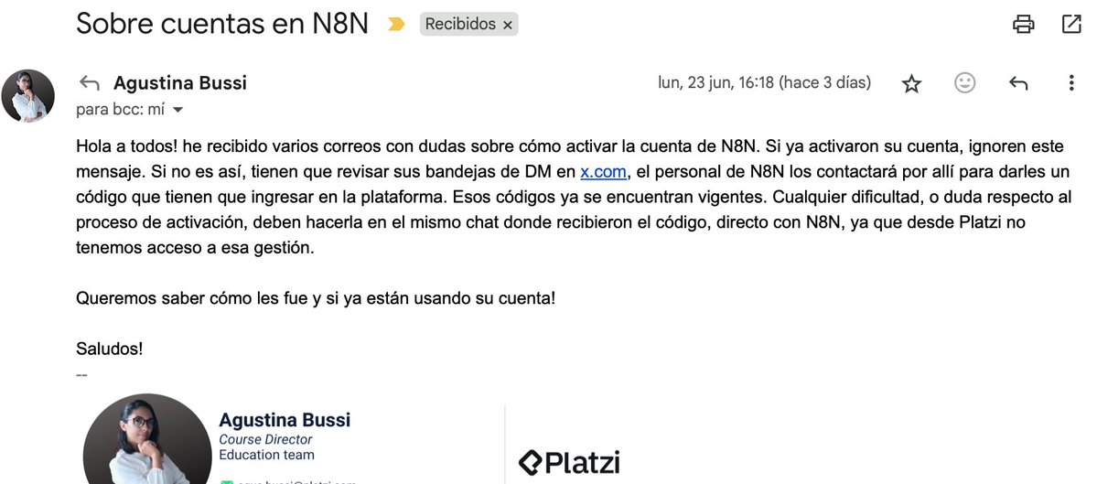 agapitox's tweet photo. Hola @platzi y @n8n_io  no estoy entendiendo como estáis gestionando los ganadores del sorteo de #n8n aun no me ha llegado DM ni tengo la licencia que me dijeron que había ganado. Por lo visto hay mas gente como yo, creo que a @RICKYNOVICH le pasa lo mismo. https://t.co/SdVN8qvykE
