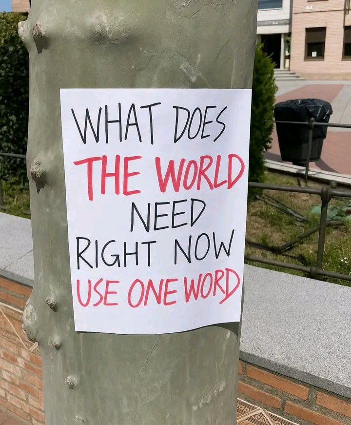 Use one word!