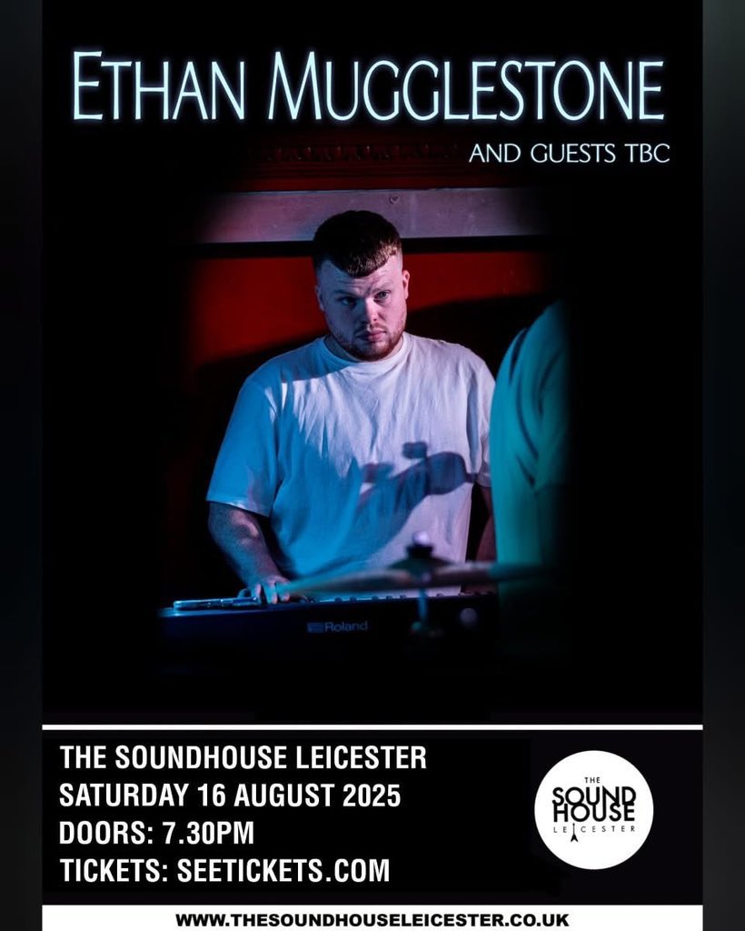 Returning to the Soundhouse on Saturday 16th August 

‘Always a lovely night when he performs here.’

‘A combination of meaningful lyrics and musical talent creates an immersive atmosphere that makes the audience feel truly connected '

seetickets.com/event/ethan-mu…
