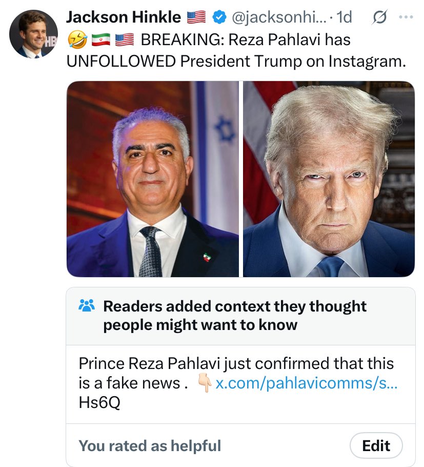 این جکسون هینکل حرومزاده کامیونیتی نوت خورده و خواهش میکنم همه رای مثبت بدین به این کامیونیتی نوت ✅

رو این لینک پایین کلیک ‌کنید و بزنید YES

بعدش همه گزینه ها رو انتخاب کنید و بزنید SUBMIT

x.com/jacksonhinklle…