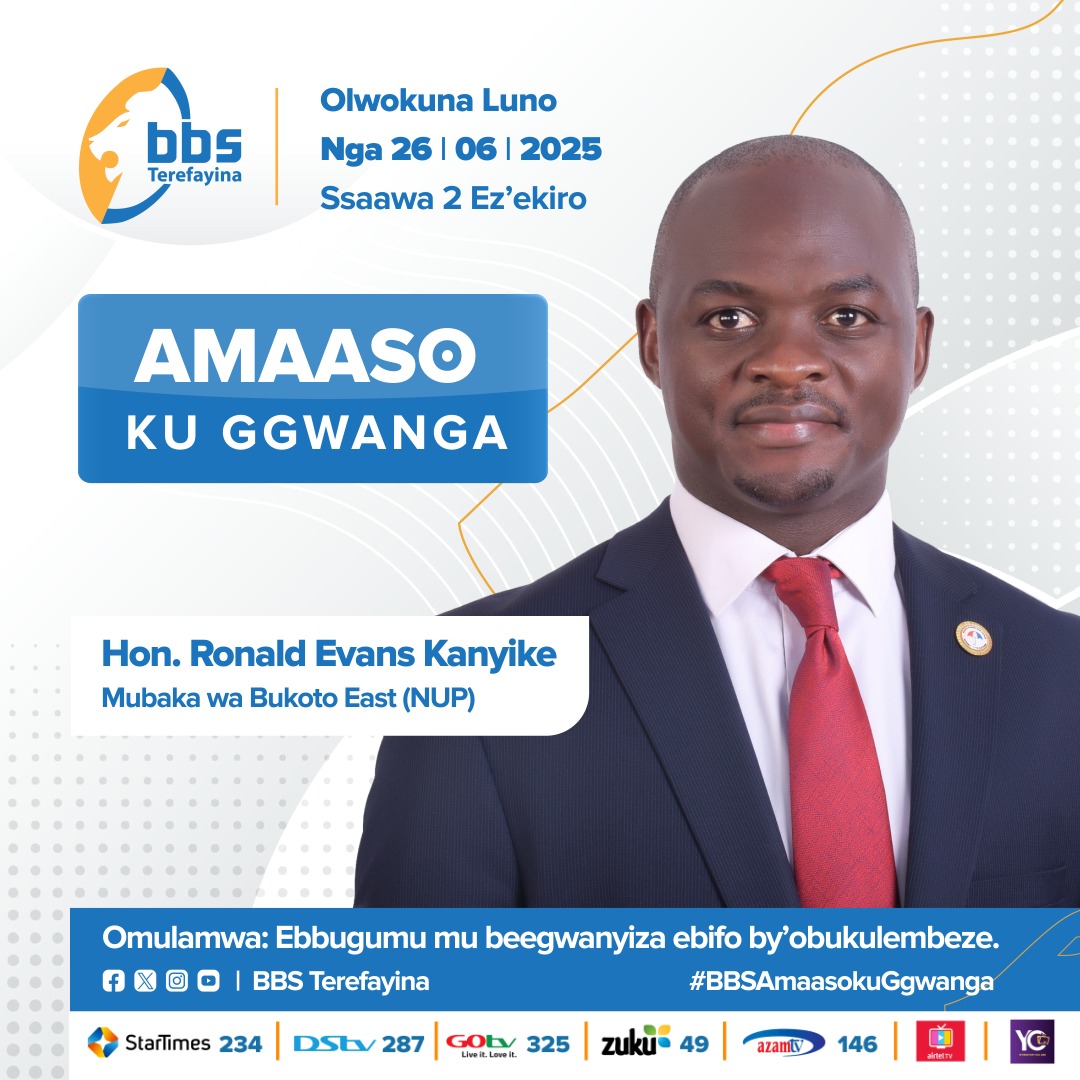 StevenBusuulwa's tweet image. Tonight Thursday 26th June 2025 on @bbstvug at 8pm. Guests :@rwomchechen @KisekkaSalim @MubarakMunyagwa @EvansKanyike