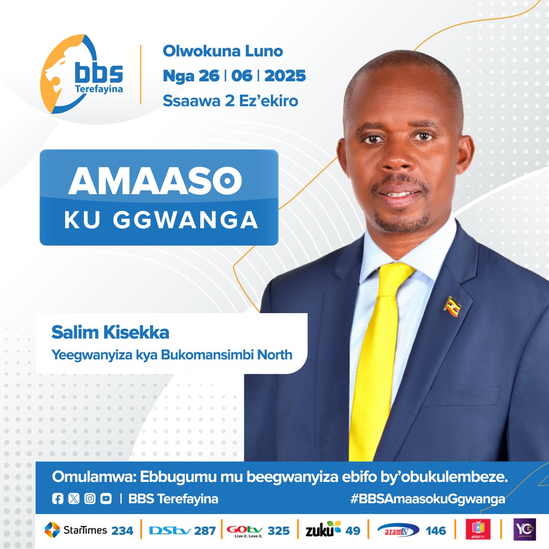 StevenBusuulwa's tweet image. Tonight Thursday 26th June 2025 on @bbstvug at 8pm. Guests :@rwomchechen @KisekkaSalim @MubarakMunyagwa @EvansKanyike